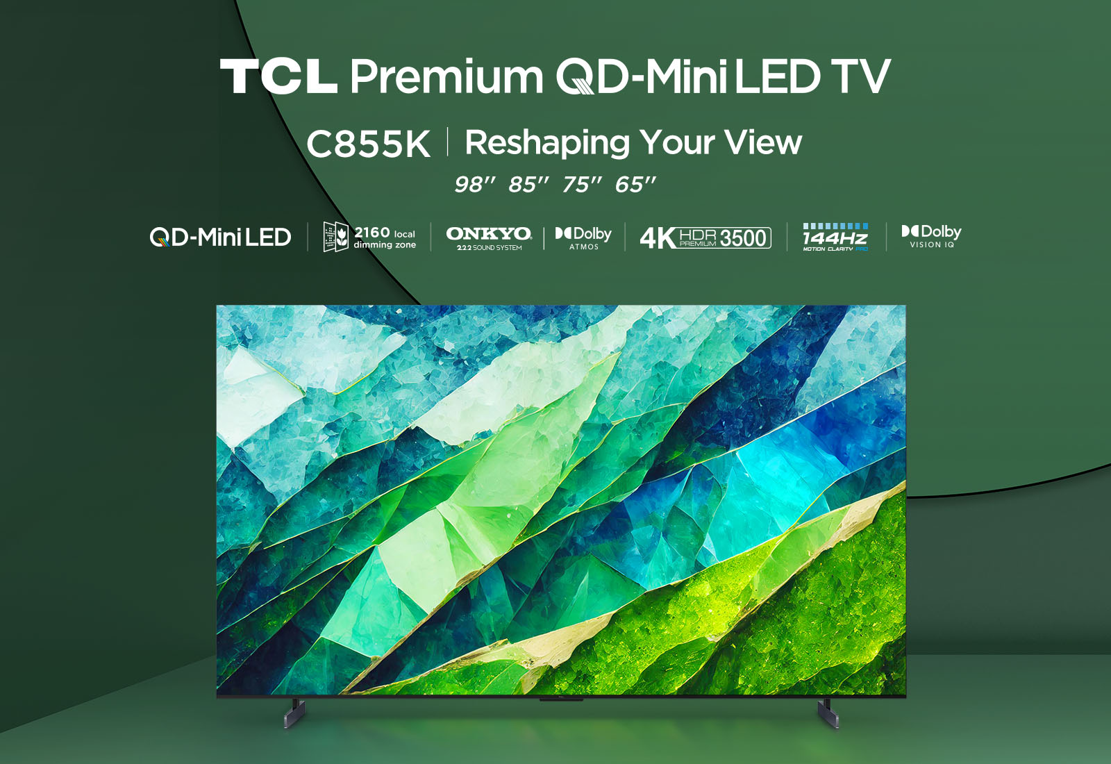 QD-Mini LED 4K TV 98 inches - C855K - TCL IE