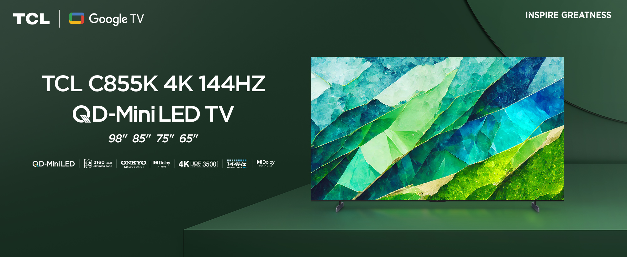 QD-Mini LED 4K TV 98 inches - C855K - TCL IE