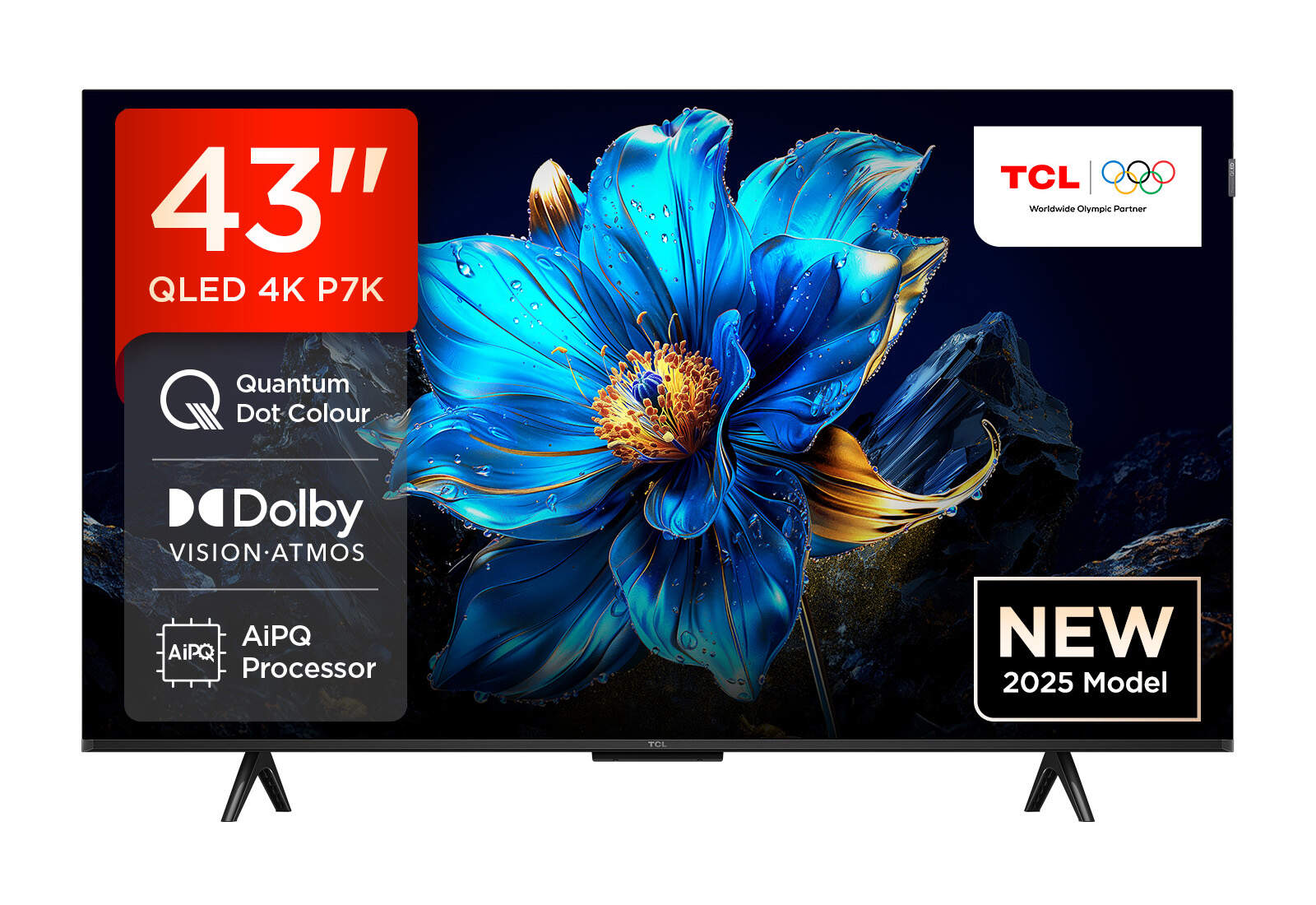TCL P7K-UK QLED, Direct LED TV, 4K HDR TV, Smart TV Powered by