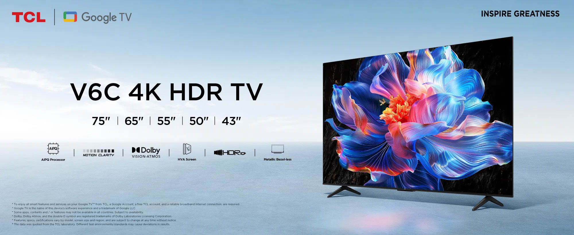 TCL 75V6C 75 Inch 4K LED Google TV