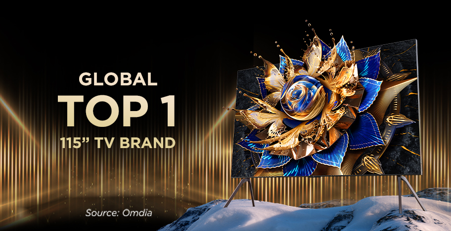 2023 TCL win Global Top 1 115'' TV Brand