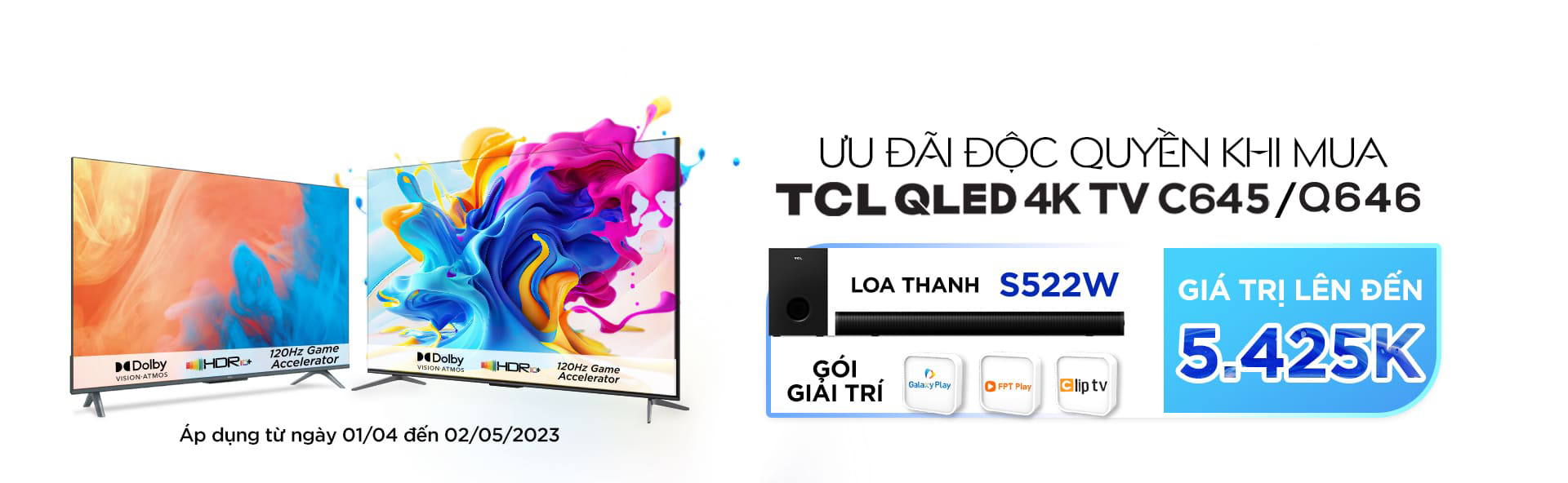 ưu đãi độc quyền khi mua TV C645