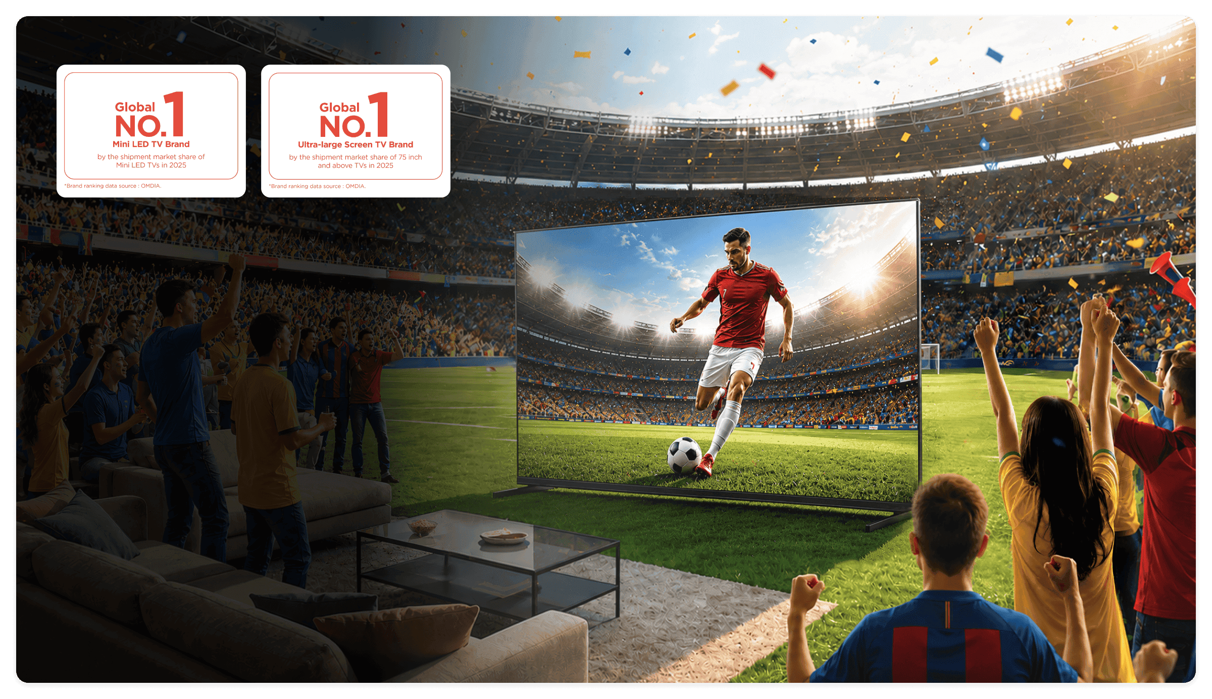 TCL SQD-Mini LED TVs - See every goal, every frame for unbelievably clear