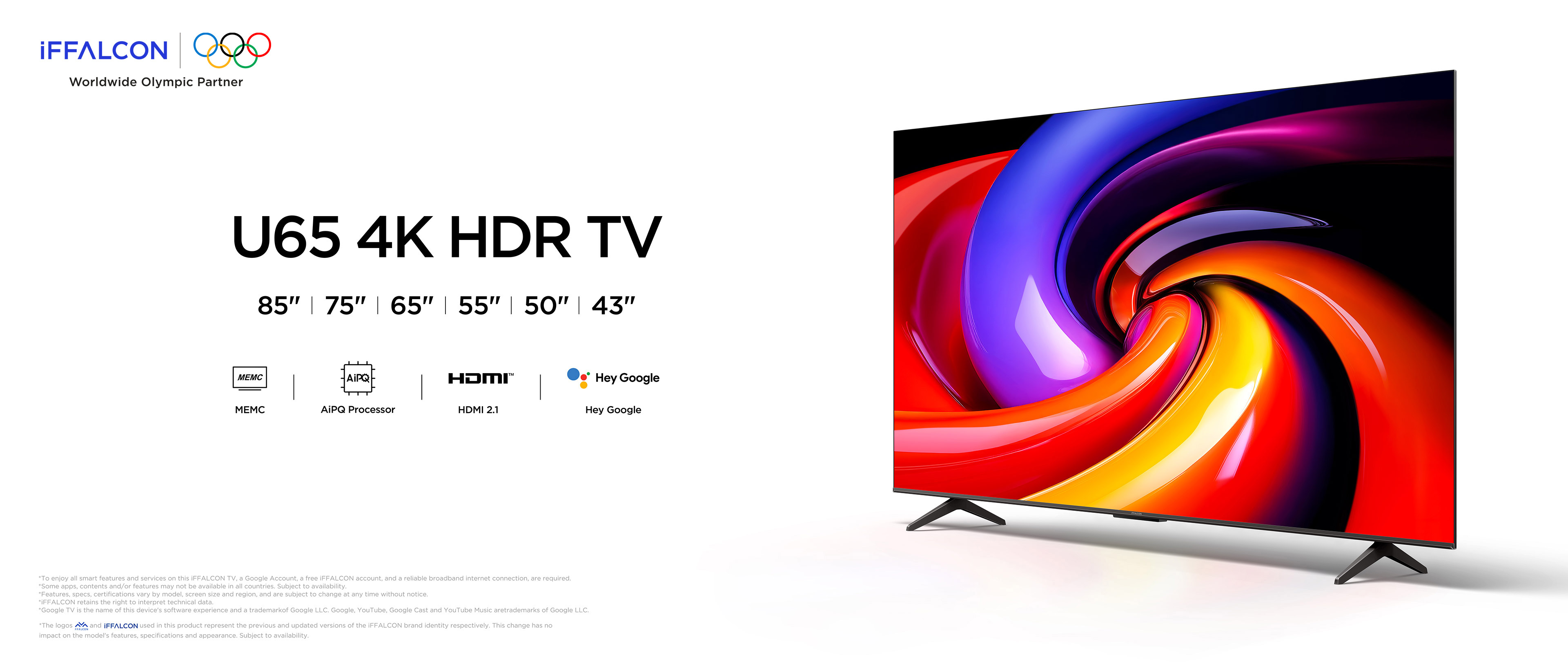 iFFALCON U65 4K UHD Google TV