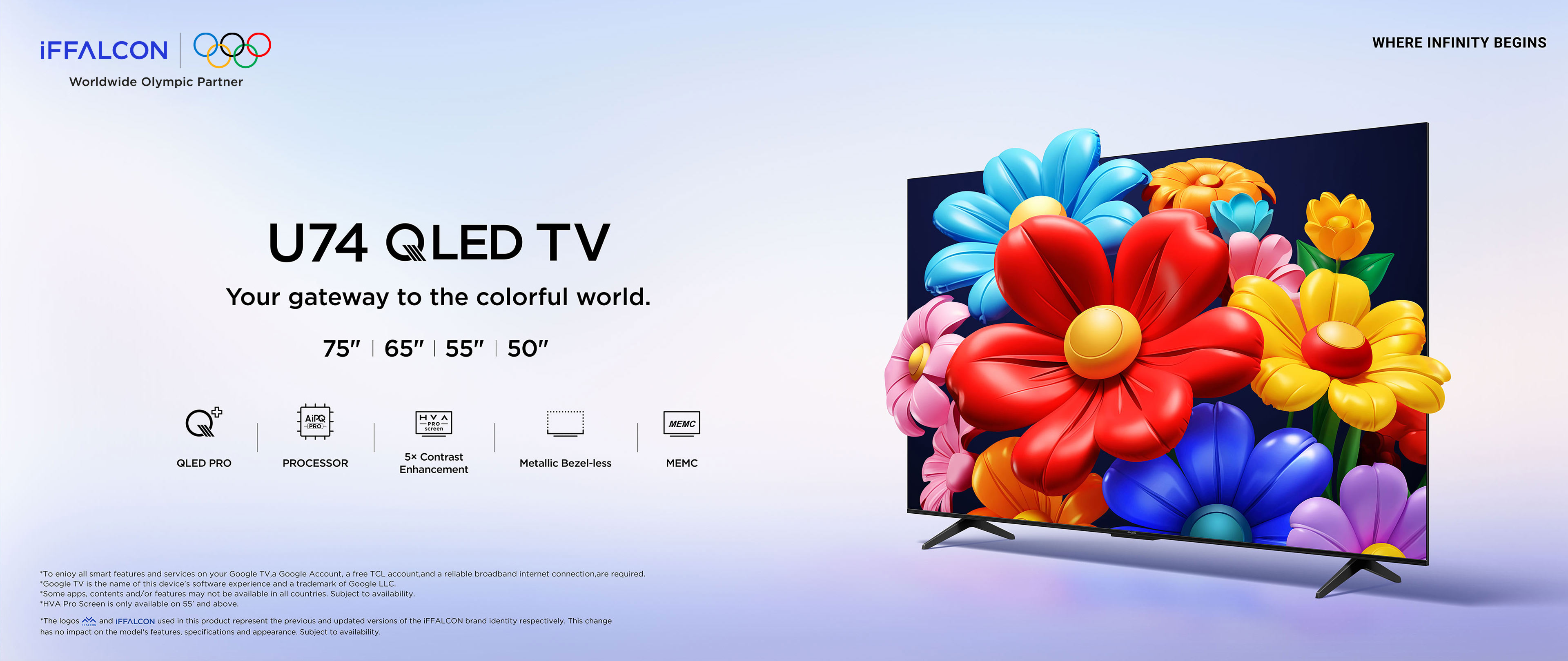 Top banner of  U64 4K UHD Google TV