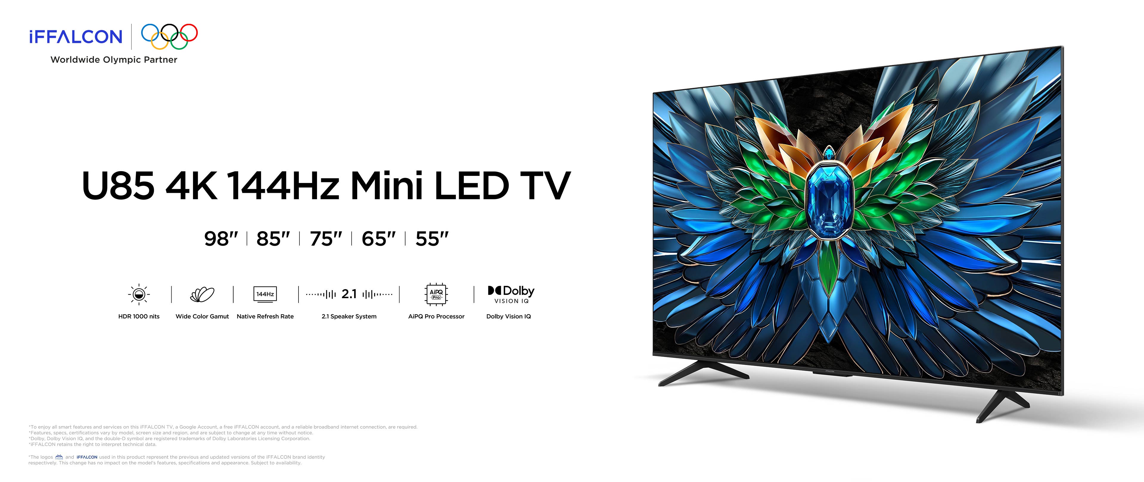 iFFALCON U85 4K Mini LED  TV