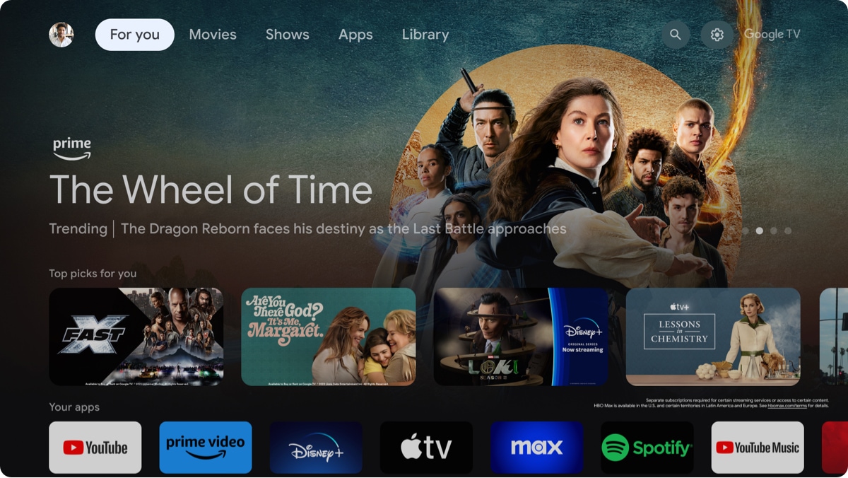 TCL 115" X955 can use in Google TV