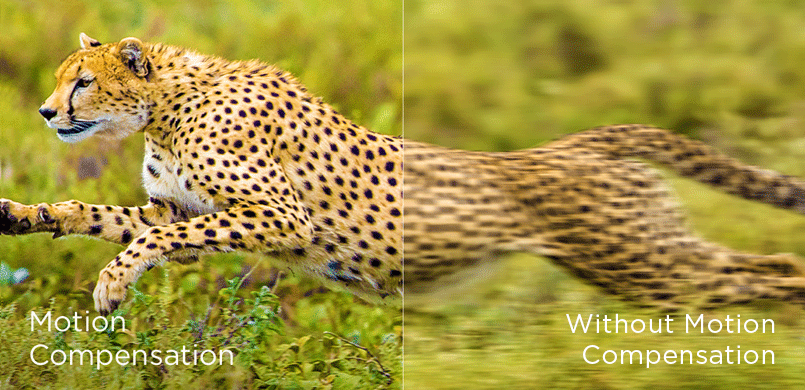Motion Compensation vs without Compensation
