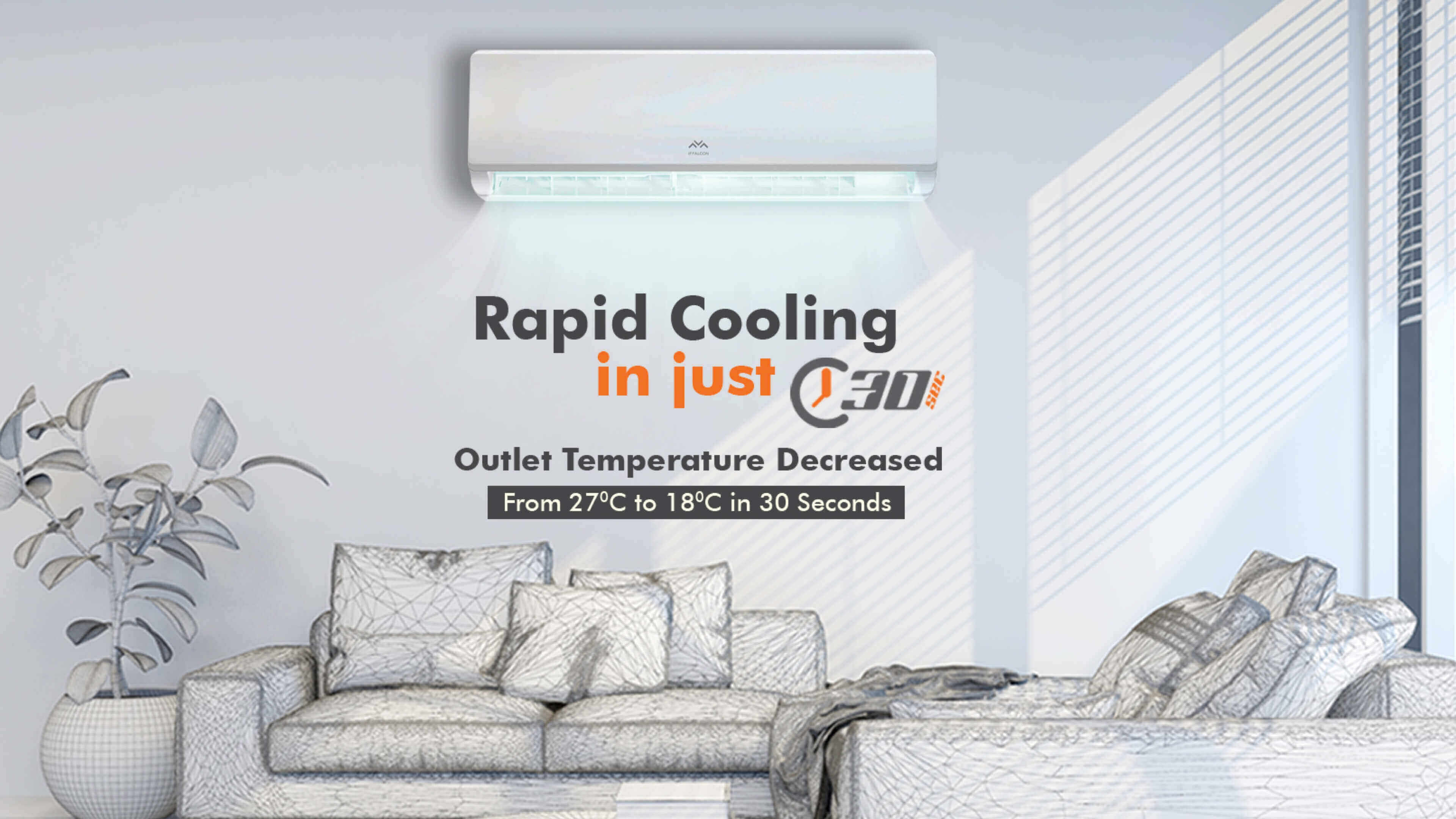 iFFALCON AC-E1 Air Conditioner 30 Sec Fast Cooling