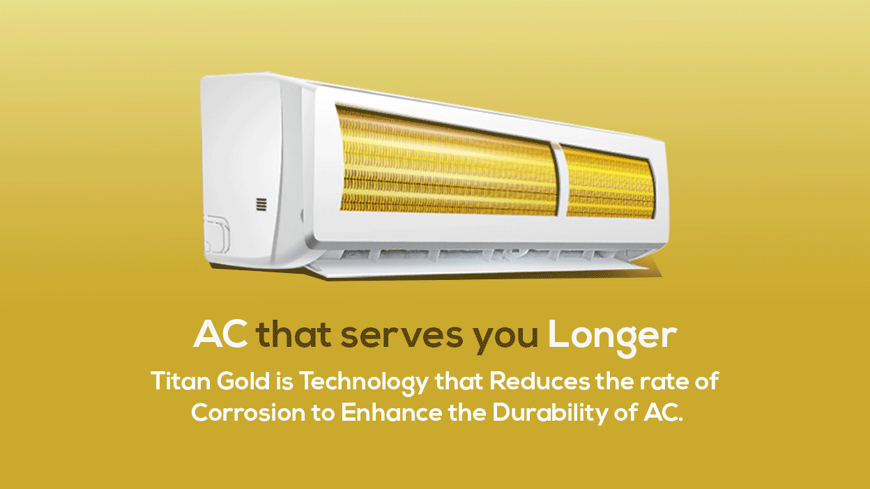iFFALCON AC-E1 Air Conditioner Titan Gold Evaporator and Condenser