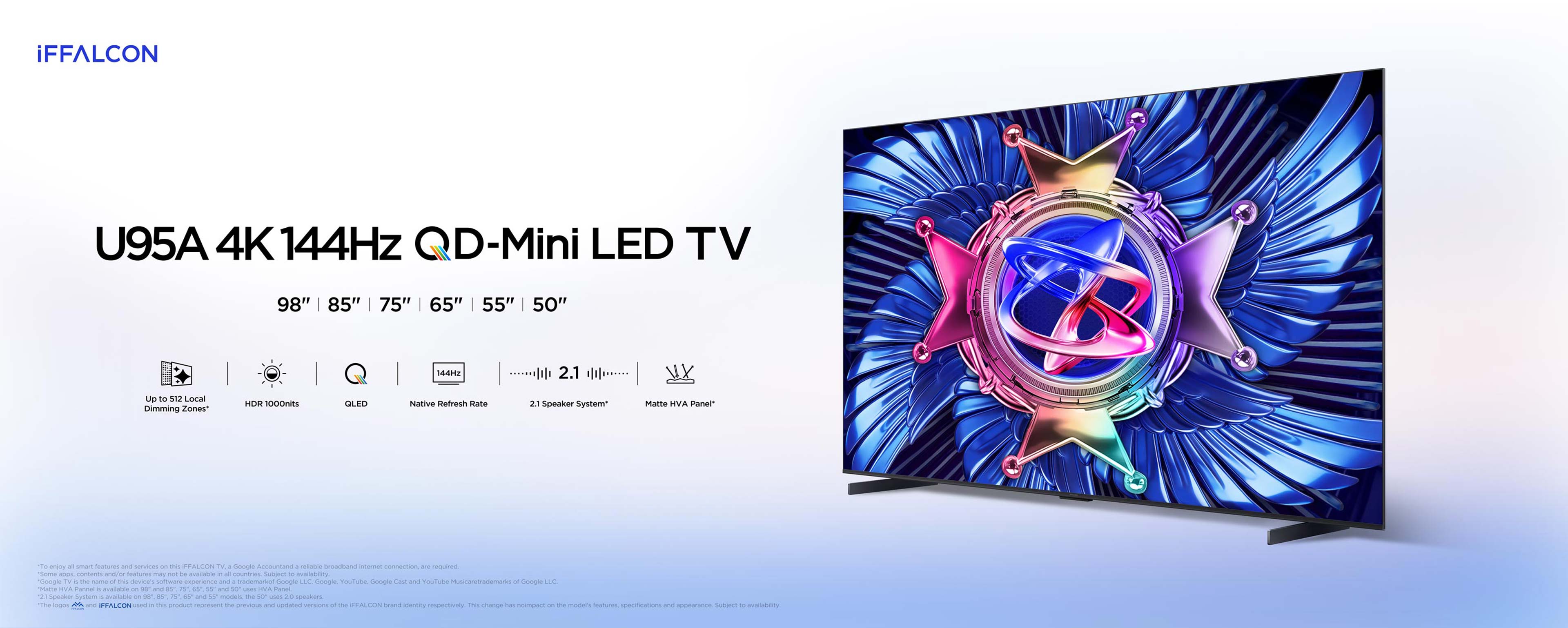 iFFALCON U95A 4K 144Hz QD-Mini LED TV